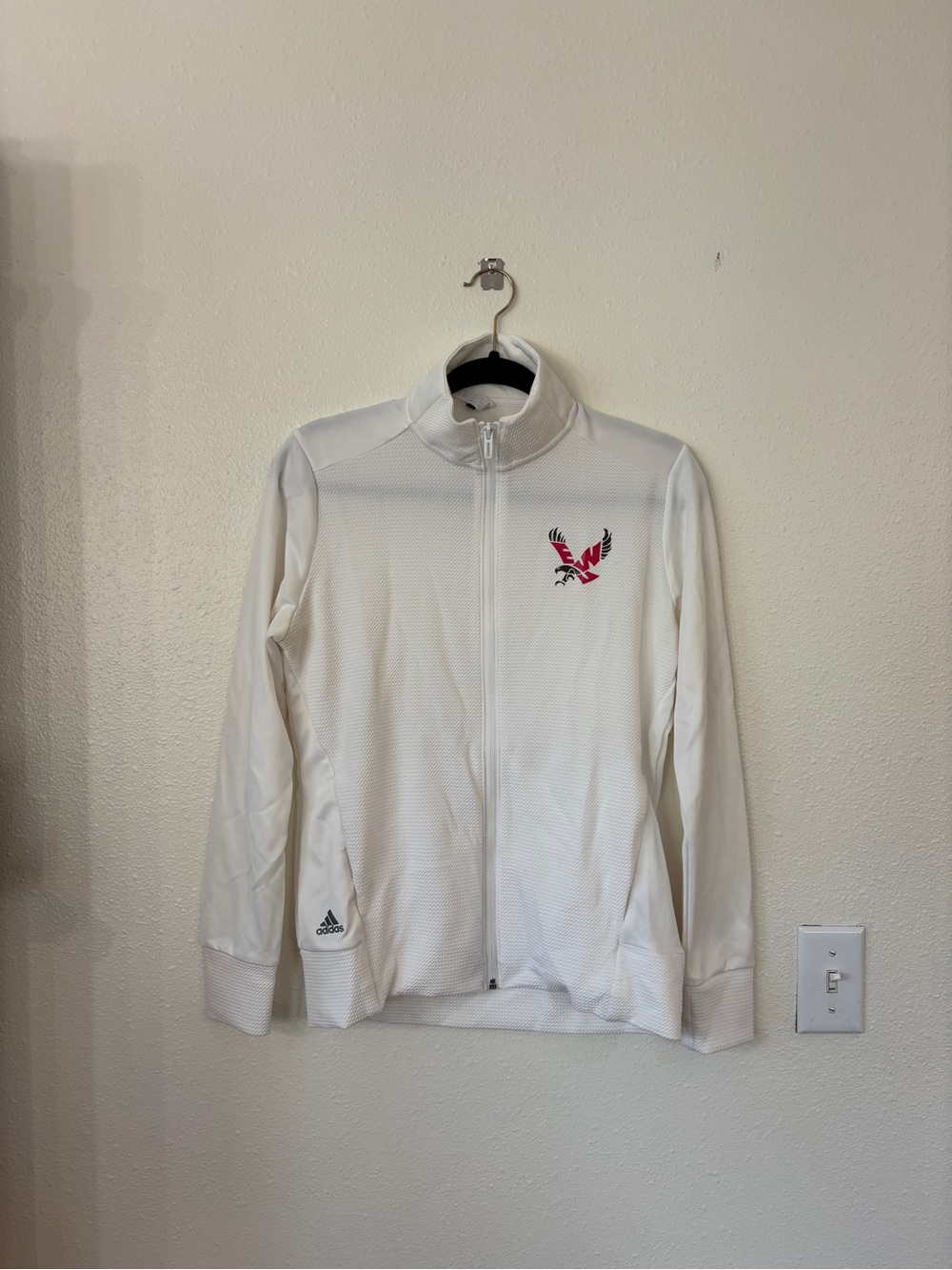 adidas EWU White Zip-Front Track Jacket